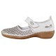 Pantofi piele naturala dama gri Rieker relax confort 413G8-62-Grey