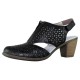 Pantofi piele naturala dama negru Rieker toc mediu 40971-00-Black