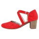 Pantofi piele naturala dama rosu Remonte toc mediu D0827-33-Red