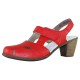 Pantofi piele naturala dama rosu Rieker toc mediu 40974-33-Red