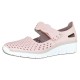 Pantofi piele naturala dama roz alb Rieker relax confort 537J7-31-Rosa
