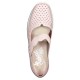 Pantofi piele naturala dama roz alb Rieker relax confort 537J7-31-Rosa