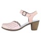 Pantofi piele naturala dama roz Rieker toc mediu 40989-31-Rosa