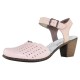 Pantofi piele naturala dama roz Rieker toc mediu 40989-31-Rosa