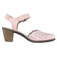 Pantofi piele naturala dama roz Rieker toc mediu 40989-31-Rosa