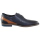 Pantofi eleganti piele naturala barbati bleumarin maro Pieton SIR-142-BL-M
