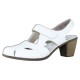 Pantofi piele naturala dama alb Rieker toc mediu 40974-80-White