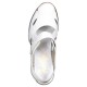 Pantofi piele naturala dama alb Rieker toc mediu 40974-80-White