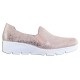 Pantofi piele naturala dama roz bej multicolor Rieker relax confort 587B0-62-beige