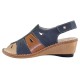 Sandale piele naturala dama bleumarin Rieker 66187-14-Blue-combination
