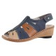 Sandale piele naturala dama bleumarin Rieker 66187-14-Blue-combination