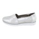 Pantofi piele naturala dama alb argintiu Rieker relax confort M1371-90-Silver