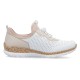 Pantofi dama alb bej roz Rieker relax confort N4286-80-Alb-Bej-Roz