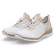 Pantofi dama alb bej roz Rieker relax confort N4286-80-Alb-Bej-Roz