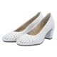 Pantofi dama alb Rieker toc mediu 41057-80-Alb