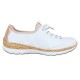 Pantofi dama alb roz Rieker relax confort N42G8-80-Alb-Roz