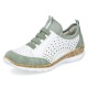 Pantofi dama alb verde Rieker relax confort N4277-90-Alb-Verde