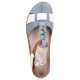 Pantofi dama albastru maro alb Rieker relax confort M1665-90-Albastru-Maro-Alb