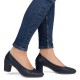 Pantofi dama albastru Rieker toc mediu 41057-14-Albastru