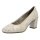 Pantofi dama bej Rieker toc mediu 41057-60-Bej