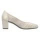 Pantofi dama bej Rieker toc mediu 41057-60-Bej