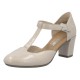 Pantofi dama bej Rieker toc mediu 41087-60-Bej