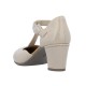 Pantofi dama bej Rieker toc mediu 41087-60-Bej