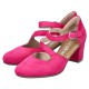 Pantofi dama fuchsia Rieker toc mediu 41080-31-Fuchsia