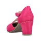 Pantofi dama fuchsia Rieker toc mediu 41080-31-Fuchsia