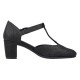 Pantofi dama negru Rieker toc mediu 41087-00-Negru