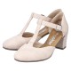 Pantofi dama roz Rieker toc mediu 41087-31-Roz