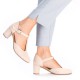 Pantofi dama roz Rieker toc mediu 41087-31-Roz