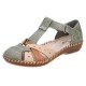Pantofi dama verde bej maro Rieker relax confort M1655-54-Verde-Bej-Maro
