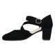 Pantofi piele intoarsa dama negru Rieker toc mediu 41080-00-Negru