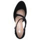 Pantofi piele intoarsa dama negru Rieker toc mediu 41080-00-Negru