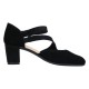 Pantofi piele intoarsa dama negru Rieker toc mediu 41080-00-Negru