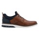 Pantofi piele naturala barbati maro albastru Rieker relax confort 14450-22-Maro-Albastru