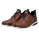 Pantofi piele naturala barbati maro albastru Rieker relax confort 14450-22-Maro-Albastru