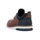 Pantofi piele naturala barbati maro albastru Rieker relax confort 14450-22-Maro-Albastru