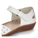 Pantofi piele naturala dama alb maro Rieker relax confort M1672-80-Alb-Maro