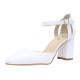 Pantofi piele naturala dama alb Nike Invest toc mediu S1207-Alb