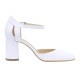 Pantofi piele naturala dama alb Nike Invest toc mediu S1207-Alb