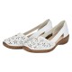Pantofi piele naturala dama alb Rieker relax confort 41356-80-Alb