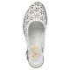 Pantofi piele naturala dama alb Rieker toc mediu 40981-80-Alb