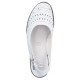 Pantofi piele naturala dama alb Rieker toc mediu 40983-80-Alb