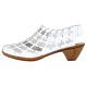 Pantofi piele naturala dama alb Rieker toc mic 46778-81-White-combination