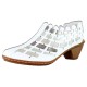 Pantofi piele naturala dama alb Rieker toc mic 46778-81-White-combination