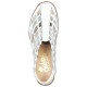 Pantofi piele naturala dama alb Rieker toc mic 46778-81-White-combination