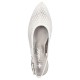 Pantofi piele naturala dama alb Rieker toc mic 47066-80-Alb
