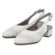 Pantofi piele naturala dama alb Rieker toc mic 47066-80-Alb